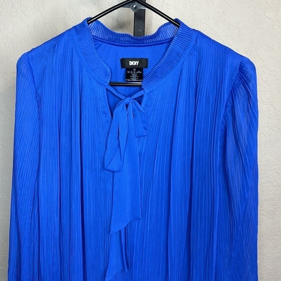 357 - DKNY NWOT Blue Long Sleeve Dress, Size 10 - Picture 2 of 6